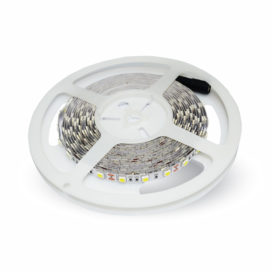 Ruban LED 5m flexible 9.6W/m non imperméable Lumière blanche naturelle